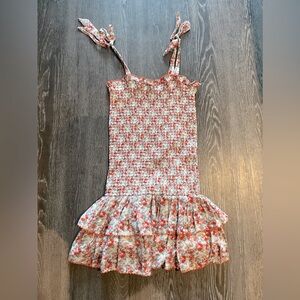 Katie J NYC | Tween Meri Smocked Dress with Ruffle Skirt | Floral | XL